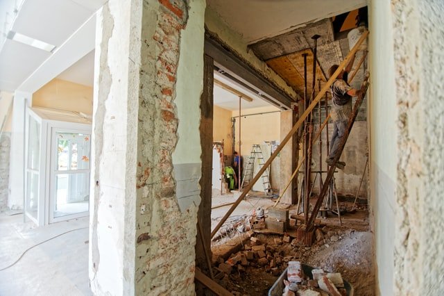 An apartment during renovation.