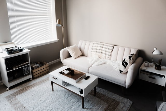 a clean and tidy living room