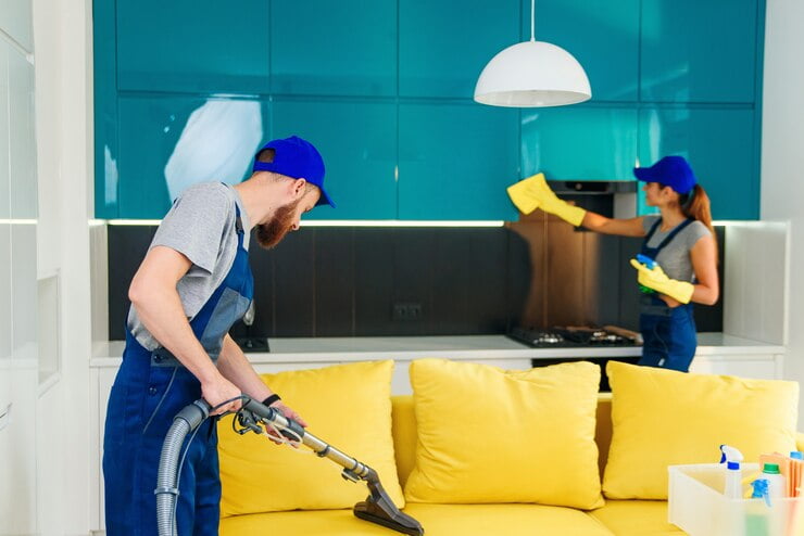 Man and woman provide the Best House Cleaning Services near me