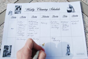 house cleaning schedule