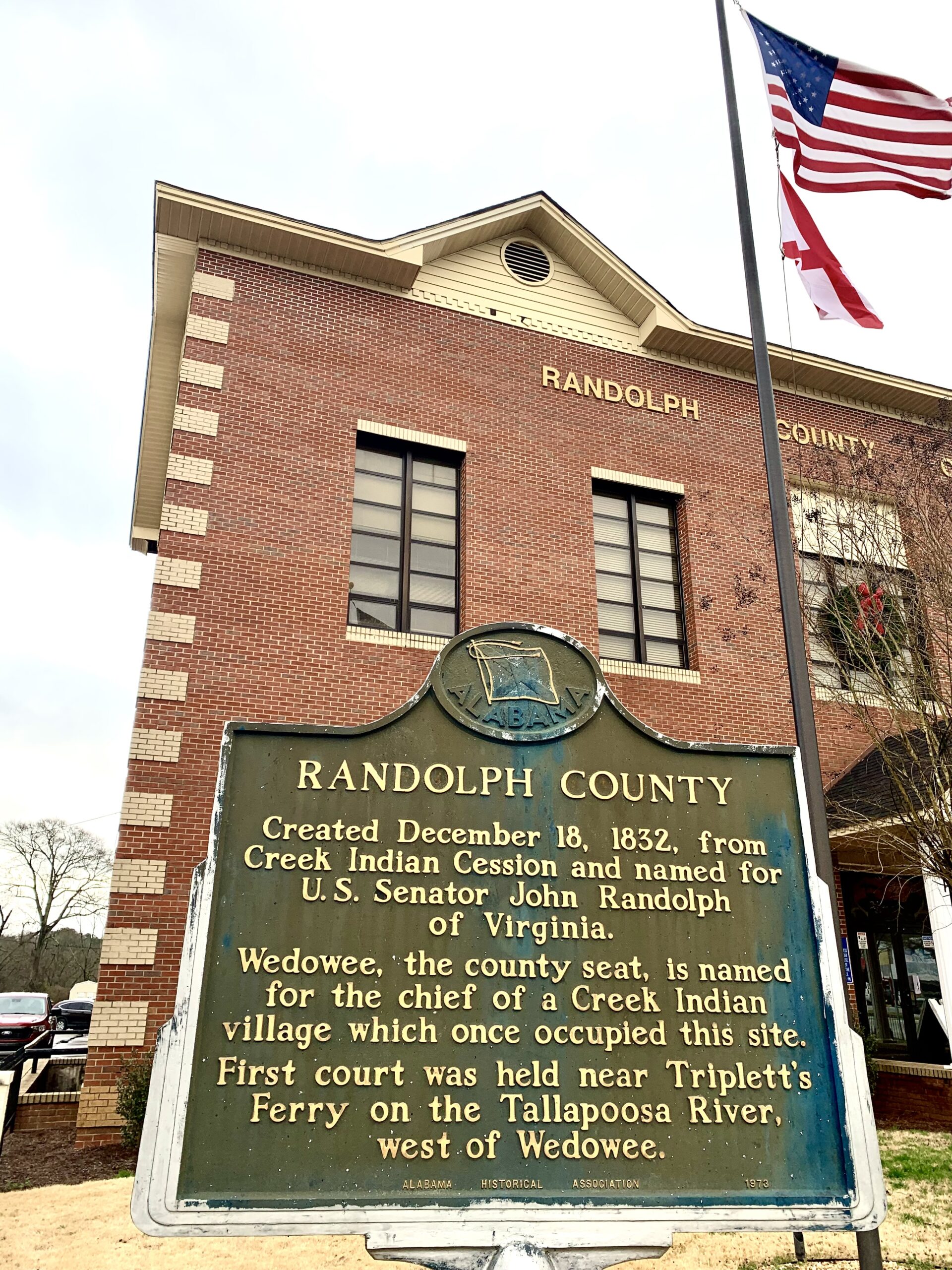 Historical Marker at Wedowee AL Courthouse